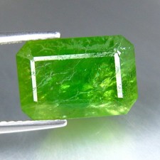 7,33 CTS Fabuleux feu étincelant naturel 12X8MM démantoïde-andradite grenat...