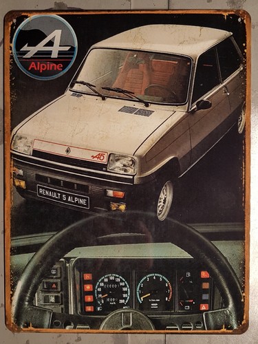 Plaque métal vintage renault - vintage,
