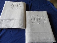 2 DRAPS  ANCIENS TOILE METIS