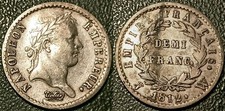 Napoléon Ier - demi franc argent 1812 W, Lille TTB+ ! F.178/48