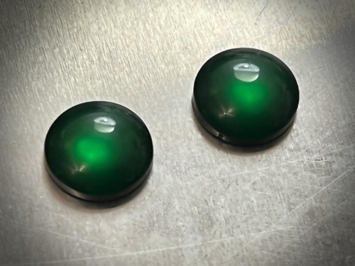 Paire gemmes cobalt - 1, (vert)