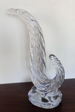 gros pied de lampe en cristal de Baccarat, torsade, hauteur pied 49 cm