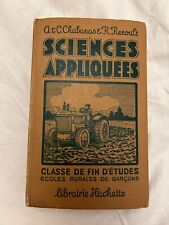 SCIENCES APPLIQUEES Classe de fin d'études Ecoles rurales CHABANAS RENOULT 1947