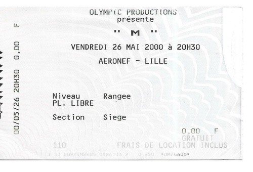 Rare ticket billet de - rare,