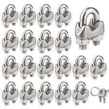 20 Pièces Serre Cable Acier