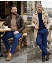 Pantalon en jean confort tissu