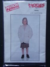 § patron MODES ET TRAVAUX 647548 fille parka tailles 8 - 10 - 12 ans