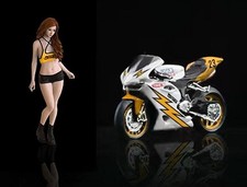 Motorbike with Figure  - FLASH - AURORA 1:64