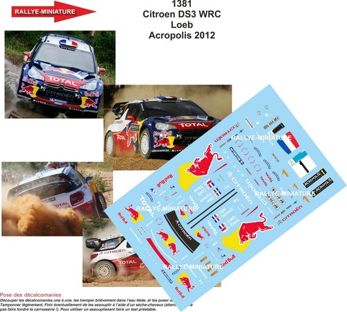Decals ref 1381 citroen - decals, 1/43