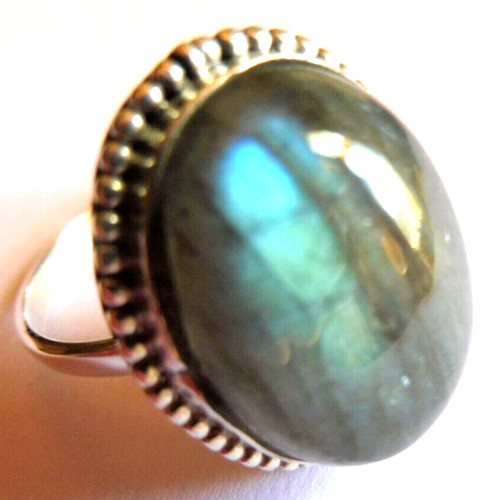 Bague labradorite bleu x - bague, bleu-23