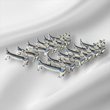 Set of 12 Vintage French Cats  Knife Rests Cutlery Holders , very good condition