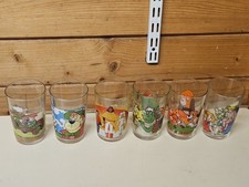 Lot 6 verres à moutarde AMORA Candy Rox Et Rouky Fous Du Volant 1970-1980 