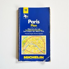 PLAN MICHELIN N°11 PARIS - Édition 1990 - Vintage - Métro Bus RER
