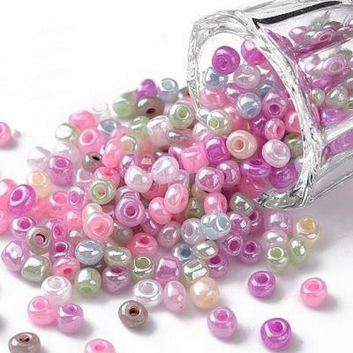 Lot 500 perles rocaille - de,