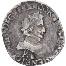 France, Henri IV, 1/2 Franc