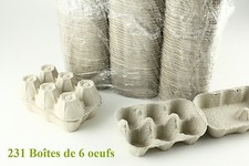 231 BOITES CARTON POUR 6 OEUFS EMBALLAGE VENTE A LA FERME TRANSPORT
