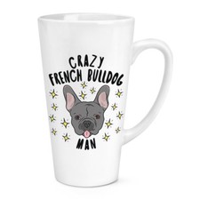 Fou Bouledogue Français Homme Stars 483ml Grand Latte Tasse - Drôle Chien Chiot