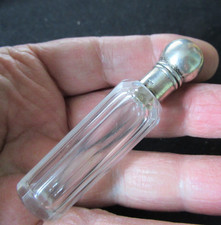 ANCIEN FLACON CRISTAL ARGENT