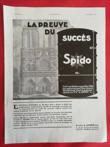 Publicité huile graissage - publicité, de