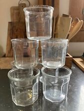 Ancien pot à confiture en verre transparent  500g, vintage 1920