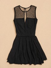 Robe maje noire - dentelle, &