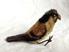 OISEAU AUTOMATE SCHUCO GERMAN ANCIEN PICK BIRD 1920 TOLE JOUET MECANIQUE MOHAIR