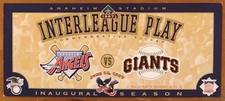 ANGELS vs. GIANTS {RARE} 4 1/2" X 10 1/2" INTER LEAGUE PLAY COMMEMORATIVE TICKET