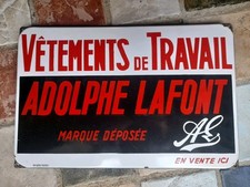 1/2 Plaque Émaillée vêtements De Travail Adolphe Lafont Dimensions : 58x38cm