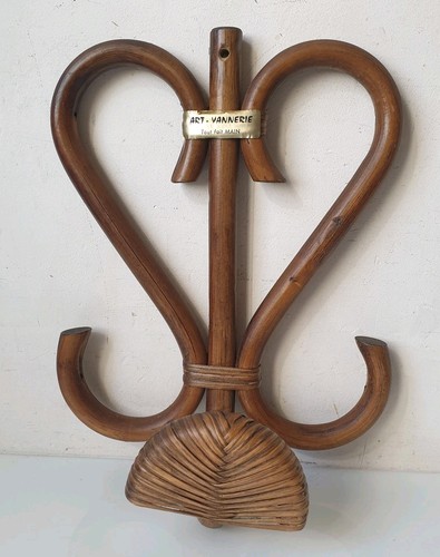 Porte manteau bambou rotin - porte,