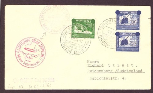 Lettre zeppelin voyage - lettre,