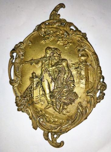 Bas relief ancien laiton - bas-relief,