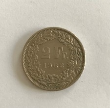 ●~~REF 73  PIECE 2 FRANCS SUISSE DE 1968   ARGENT~~~