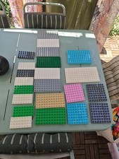 Lego Duplo 22 x Plaque De Construction  4x8 6x12 8x8 8x16 8x12 Vert Gris Blanc..