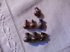 CLOISONNE LOT DE 7 VASES DE