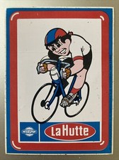 Autocollant sticker vintage publicitaire La Hutte Intersport Cyclisme