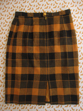 Jupe Tartan en laine David Fernet Vintage Femme Ecosse Made in France - 42