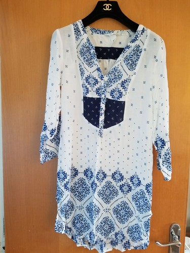 Robe été bleu blanc marine - robe,