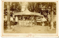 France, Vichy, source du parc  vintage albumen carte cabinet Tirage albuminé 