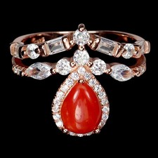 925 Bague en Argent Poire