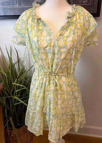 Light blue and yellow - blue, floral
