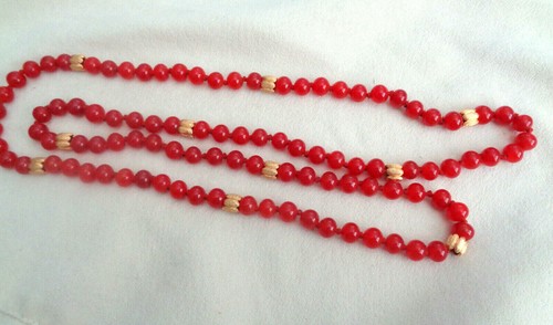 Vintage carnelian necklace - ,