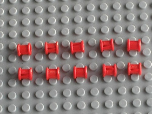 Lego red technic bush ref - x,