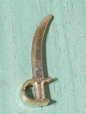 PLAYMOBIL ANCIEN SABRE CHROMÉ DORÉ ÉPÉE 3385 3542 3550 3546 PIRATE