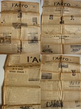 Aviation, Auto, Moto, lot de 61 journaux L'Aéro,1935 à 1938, port gratuit!