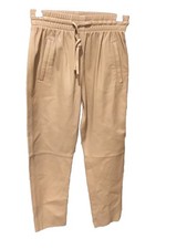 Superbe Pantalon Carotte Cuir Beige Oakwood 34 Jamais Porté 