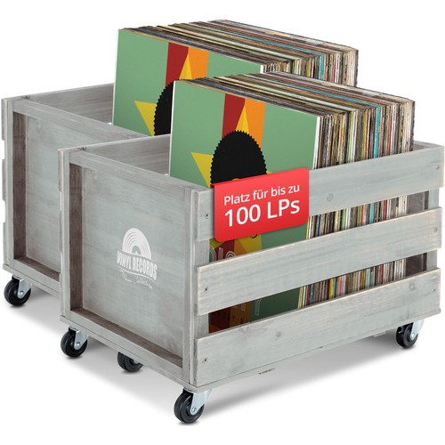 Rangement vinyles caisse - 2x,