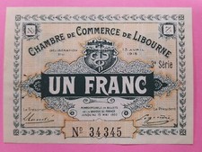 NECESSITE 1 FRANC CHAMBRE DE