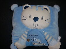 doudou peluche coussin Je suis un chat comme ça bleu NICOTOY kiabi