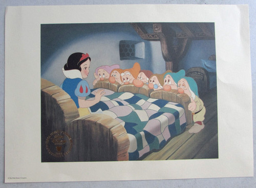Lithographie blanche neige - lithographie,