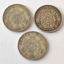 Lot 3 monnaies 5 Francs